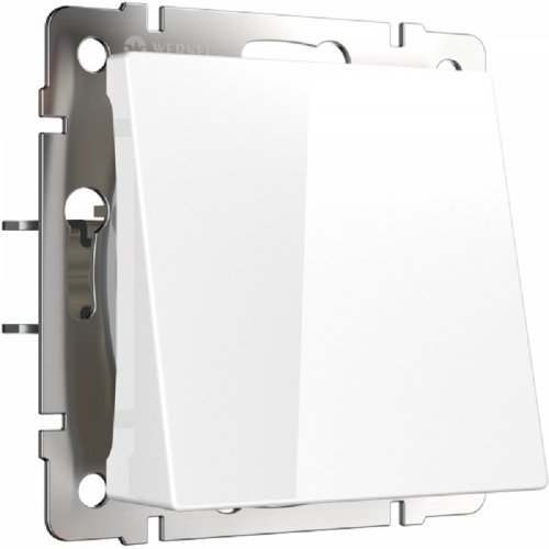 Вывод кабеля без рамки Werkel белый глянцевый картинка